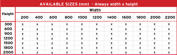 Product 4 Aviable Sizes